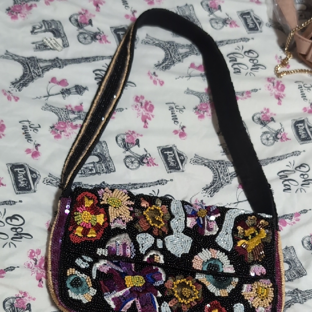 Floral Beaded Women's Bag